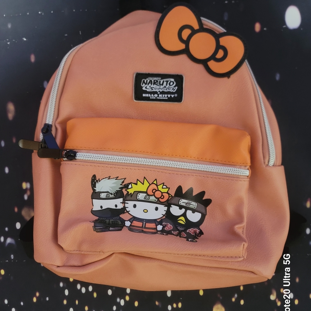 Sanrio Hello Kitty x Naruto Shippuden Women’s Mini Backpack Orange